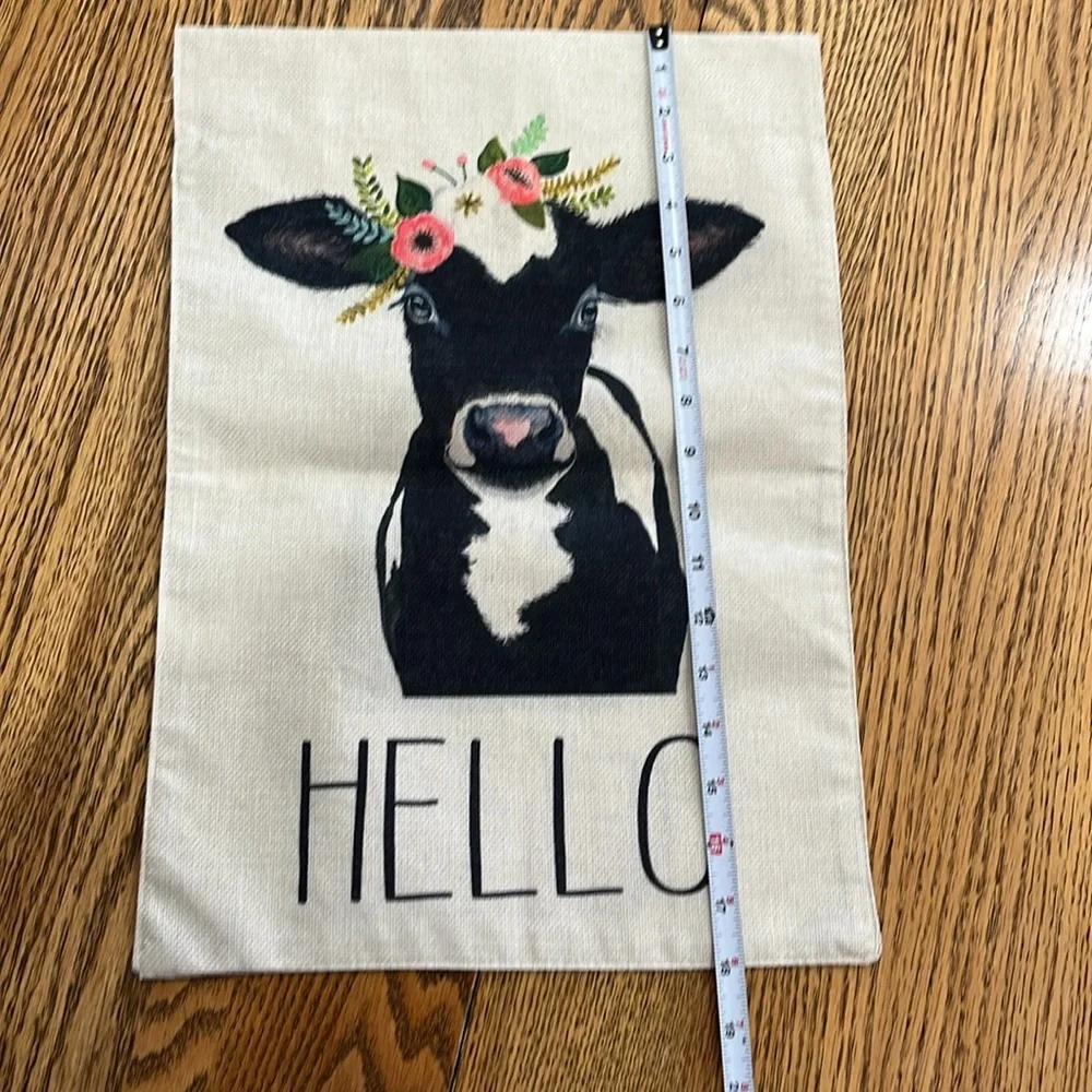Decorative Cow Hello flag - Picture 3 of 4